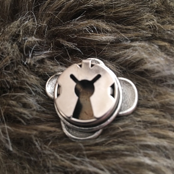 Vintage silver tone swirl design button cover - Picture 2 of 4